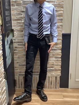 「アイテム（ビジネスシャツ）」を使った、BRICK HOUSE by Tokyo Shirts 各務原イオンモール店さん（メンズ・172cm）の夏コーディネート