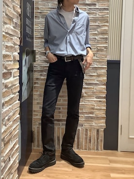 「ブラックデニム」｜BRICK HOUSE by Tokyo Shirts 各務原イオンモール店さん（メンズ・172cm）の夏コーディネート