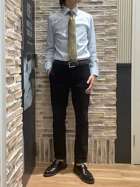 「アイテム（ネクタイ、ベージュ系）」を使った、BRICK HOUSE by Tokyo Shirts 各務原イオンモール店さん（メンズ・172cm）の夏コーディネート