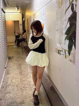 「アイテム（ローファー）」を使った、nanaさん（レディース・155cm・20代）の秋コーディネート