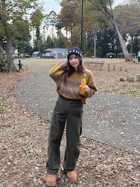 「GU（ジーユー）のアイテム」を使った、nanaさん（骨格ウェーブ・レディース・155cm）の秋コーディネート