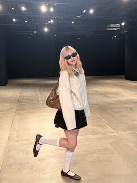 「nyunyuのアイテム（ジャケット/アウター、ホワイト系）」を使った、nanalogさん（レディース・155cm）の春コーディネート