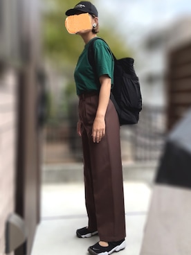 「H&M（エイチ・アンド・エム）のアイテム（バックパック/リュック）」を使った、記録係さん（レディース・161cm）の秋コーディネート