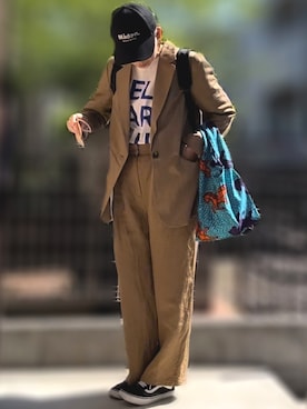 「H&M（エイチ・アンド・エム）のアイテム（バックパック/リュック）」を使った、記録係さん（レディース・161cm）の春コーディネート