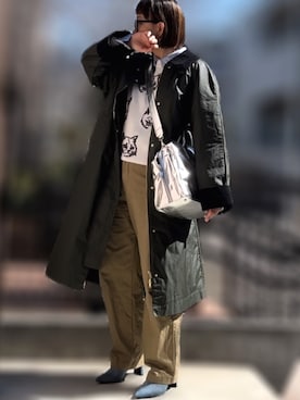 「7度」｜記録係さん（レディース・161cm）の春コーディネート