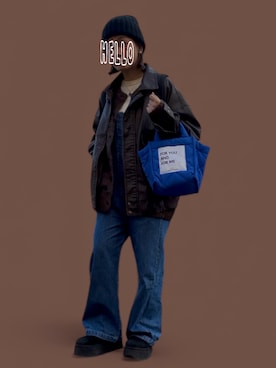 「アイテム（オールインワン・サロペット）」を使った、記録係さん（レディース・161cm）の冬コーディネート