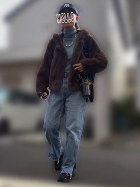 「アイテム（イヤリング）」を使った、記録係さん（レディース・161cm）の秋コーディネート