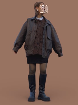 「CLANE（クラネ）のアイテム」を使った、記録係さん（レディース・161cm）の冬コーディネート