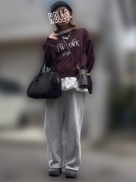 「SLOBE IENA（スローブイエナ）のアイテム（帽子）」を使った、記録係さん（レディース・161cm）の秋コーディネート