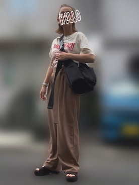 「ZARA（ザラ）のアイテム（サンダル）」を使った、記録係さん（レディース・161cm）の夏コーディネート