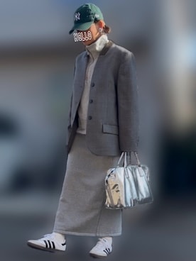 「アイテム（イヤリング）」を使った、記録係さん（レディース・161cm）の秋コーディネート