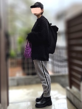 「H&M（エイチ・アンド・エム）のアイテム（バックパック/リュック）」を使った、記録係さん（レディース・161cm）の春コーディネート