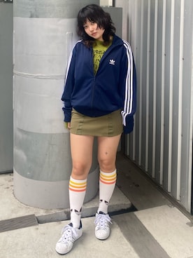 「アイテム（ジャージ）」を使った、hinaさん（レディース・156cm）の夏コーディネート