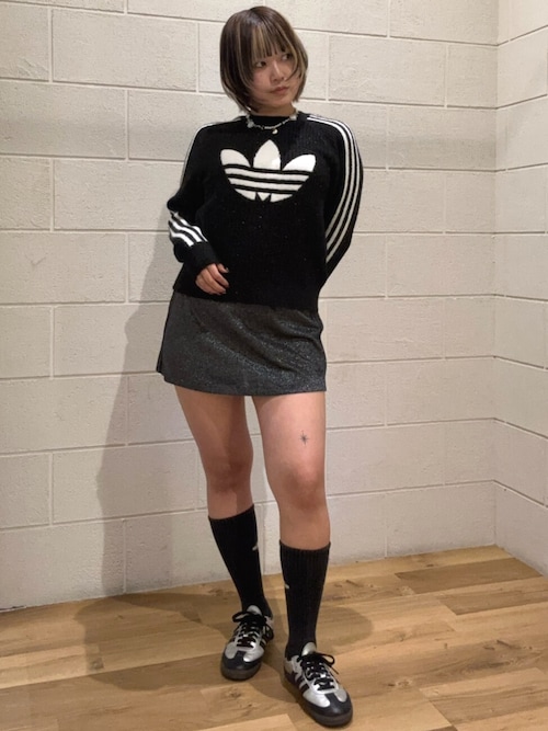 アディダス オリジナルス ニット クルーネック スウェット