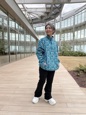 「厚底」｜「アイテム（ナイロンジャケット）」を使った、AHさん（レディース・150cm）の春コーディネート