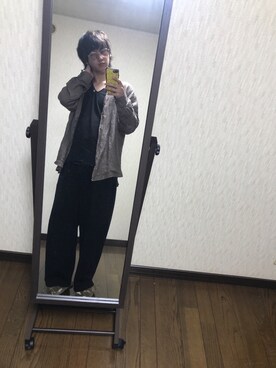 「？のアイテム（Others、ブラウン系）」を使った、あきちょさん（メンズ・178cm）の春コーディネート
