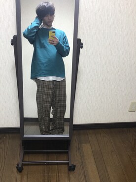 「？のアイテム（Others、ブラウン系）」を使った、あきちょさん（メンズ・178cm）の春コーディネート