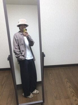 「？のアイテム（Others、ブラウン系）」を使った、あきちょさん（メンズ・178cm）の春コーディネート