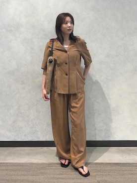 「150cm台コーデ」｜「アイテム（ジャケット/アウター）」を使った、sachiさん（レディース・157cm）の夏コーディネート