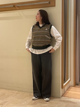 「GEVACO」｜「アイテム（ベスト）」を使った、sachiさん（レディース・157cm）の秋コーディネート