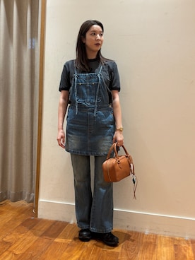 「アイテム（サロペット/オーバーオール）」を使った、sachiさん（レディース・157cm）の夏コーディネート