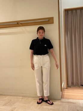 「GEVACO」｜「アイテム（スラックス）」を使った、sachiさん（レディース・157cm）の夏コーディネート