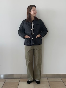 「Traditional Weatherwear」｜「アイテム（ブルゾン）」を使った、sachiさん（レディース・157cm）の秋コーディネート