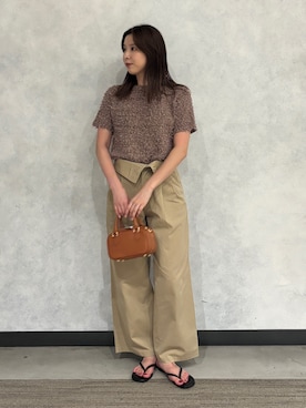 「アイテム（チノパンツ）」を使った、sachiさん（レディース・157cm）の夏コーディネート