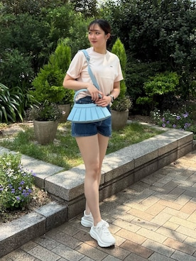 「LACOSTE（ラコステ）のアイテム」を使った、sakiさん（レディース・165cm）の秋コーディネート