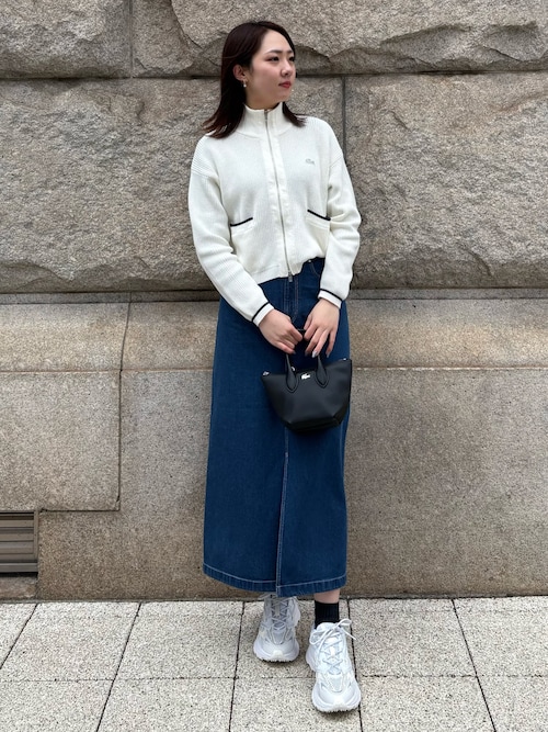 ジップアップローゲージニットブルゾン（ブルゾン）｜LACOSTE