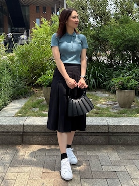 「LACOSTE（ラコステ）のアイテム」を使った、sakiさん（骨格ストレート・レディース・165cm）の夏コーディネート