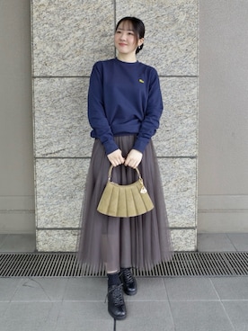 「LACOSTE（ラコステ）のアイテム」を使った、sakiさん（レディース・165cm）の秋コーディネート