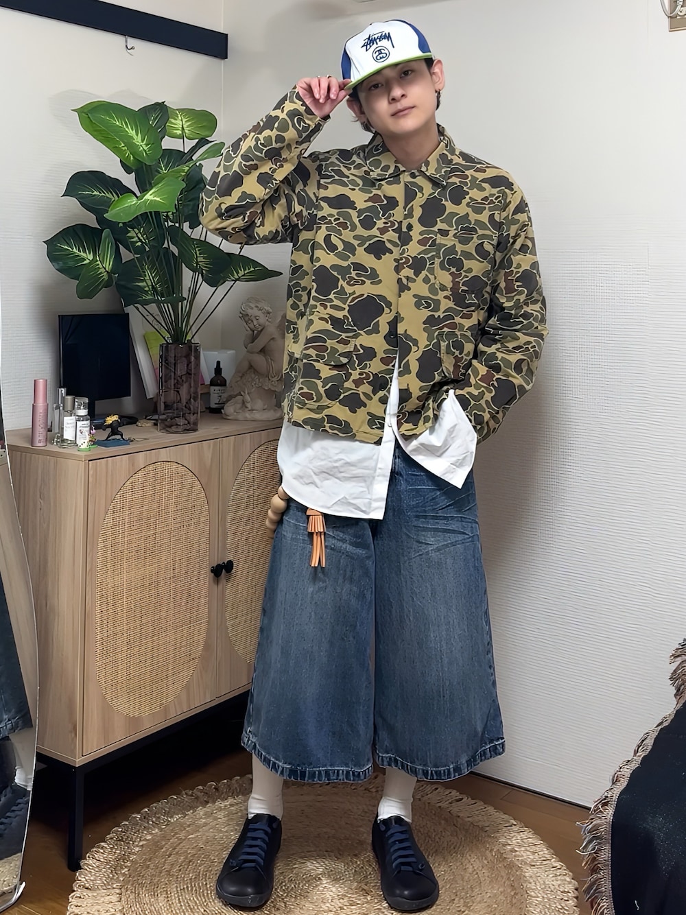 masonprince ルーズフィットAラインクロップドデニムパンツハーフパンツ ルーズフィット Aライン クロップドデニムパンツ NDK1925