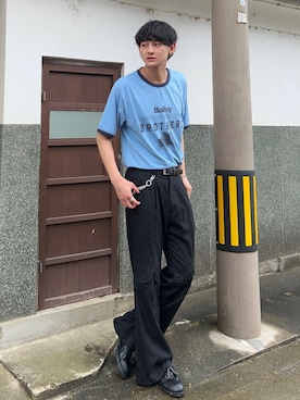 「アイテム（スラックス）」を使った、Reoさん（メンズ・171cm・20代）の夏コーディネート