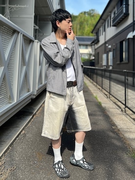 「アイテム（サンダル）」を使った、Reoさん（メンズ・171cm・20代）の夏コーディネート