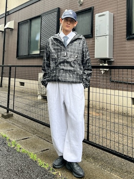 「アイテム（ナイロンジャケット）」を使った、Reoさん（メンズ・171cm・20代）の秋コーディネート