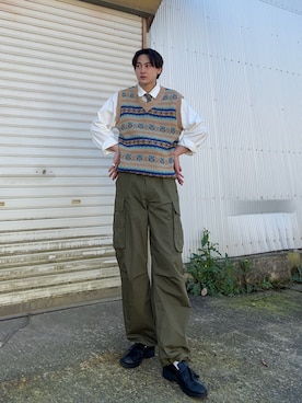 「アイテム（ベスト）」を使った、Reoさん（メンズ・171cm・20代）の夏コーディネート