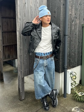 「MASONPRINCE（メイソンプリンス）のアイテム（パンツ）」を使った、Reoさん（メンズ・172cm）の秋コーディネート