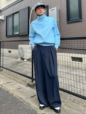 「アイテム（スラックス）」を使った、Reoさん（メンズ・171cm）の秋コーディネート