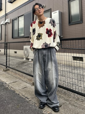 「アイテム（ニット/セーター）」を使った、Reoさん（メンズ・171cm・20代）の秋コーディネート