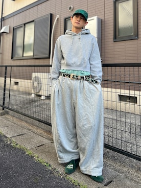 「アイテム（スウェットパンツ）」を使った、Reoさん（メンズ・171cm・20代）の秋コーディネート