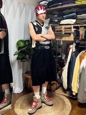 「アイテム（ニットキャップ/ビーニー）」を使った、Reoさん（メンズ・171cm・20代）の夏コーディネート