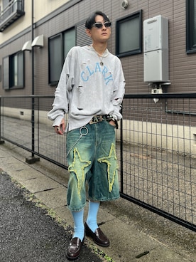 「アイテム（スウェット）」を使った、Reoさん（メンズ・171cm・20代）の秋コーディネート