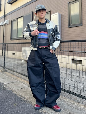 「アイテム（チノパンツ）」を使った、Reoさん（メンズ・171cm）の秋コーディネート