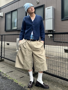 「アイテム（トランクス）」を使った、Reoさん（メンズ・171cm）の秋コーディネート