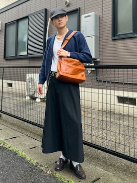 「アイテム（ハンチング/ベレー帽）」を使った、Reoさん（メンズ・171cm・20代）の秋コーディネート