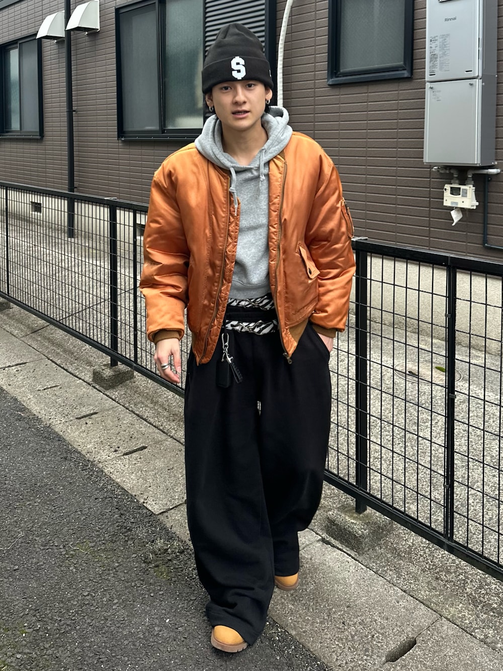 GRANCY スウェットパンツとMA-1 GRANCY ワイドパンツ スウェットパンツ