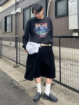 「アイテム（メガネ）」を使った、Reoさん（メンズ・171cm）の秋コーディネート