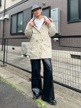 「アイテム（ハンチング/ベレー帽）」を使った、Reoさん（メンズ・171cm・20代）の秋コーディネート