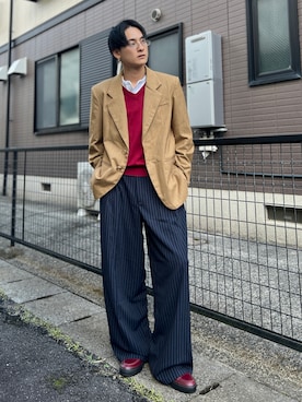 「LACOSTE（ラコステ）のアイテム」を使った、Reoさん（メンズ・171cm）の秋コーディネート